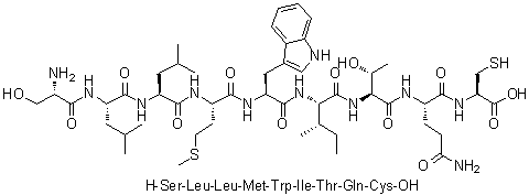 CAS 登录号：202815-17-6, L-丝氨酰-L-亮氨酰-L-亮氨酰-L-蛋氨酰-L-色氨酰-L-异亮氨酰-L-苏氨酰-L-谷氨酰胺酰-L-半胱氨酸