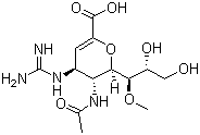 structure of CAS# 203120-17-6, (4S,5R,6R)-5-乙酰氨基-4-胍基-6-((1R,2R)-2,3-二羟基-1-甲氧基丙基)-5,6-二氢-4H-吡喃-2-甲酸