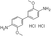 structure of CAS# 20325-40-0, 3,3'-二甲氧基联苯胺盐酸盐