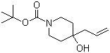 structure of CAS# 203662-51-5, 4-羟基-4-(2-丙烯基)哌啶-1-羧酸叔丁酯