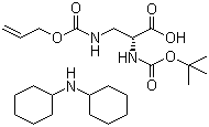 N-Boc-N'-allyloxycarbonyl-D-2,3-diaminopropionic acid dicyclohexylammonium salt molecular structure (CAS 204197-26-2)