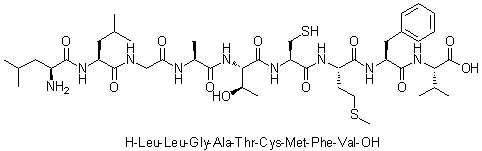 CAS # 204391-91-3, L-Leucyl-L-leucylglycyl-L-alanyl-L-threonyl-L-cysteinyl-L-methionyl-L-phenylalanyl-L-valine
