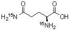 structure of CAS# 204451-48-9, L-谷氨酰胺-<sup>15</sup>N<sub>2</sub>