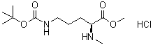 CAS # 2044710-04-3, N5-[(1,1-Dimethylethoxy)carbonyl]-N2-methyl-L-ornithine methyl ester hydrochloride (1:1)
