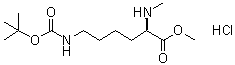 structure of CAS# 2044710-35-0, N6-[叔丁氧羰基]-N2-甲基-D-赖氨酸甲酯盐酸盐