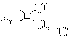 CAS 登录号：204589-80-0, (3R,4S)-1-(4-氟苯基)-2-氧代-4-[4-(苄氧基)苯基]-3-氮杂环丁烷丙酸甲酯