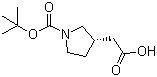 (R)-N-Boc-3-pyrrolidineacetic acid molecular structure (CAS 204688-60-8)