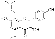 structure of CAS# 204935-85-3, (2R)-3beta,7,4'-三羟基-5-甲氧基-8-(gamma,gamma-二甲基烯丙基)黄烷酮