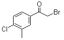 structure of CAS# 205178-80-9, 2-溴-4'-氯-3'-甲基苯乙酮