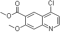 structure of CAS# 205448-66-4, 4-氯-7-甲氧基喹啉-6-羧酸甲酯