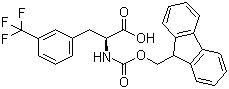 Fmoc-L-3-Trifluoromethylphenylalanine molecular structure (CAS 205526-27-8)