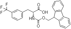 structure of CAS# 205526-28-9, Fmoc-D-3-三氟甲基苯丙氨酸