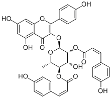 structure of CAS# 205534-17-4, 2",4"-二-O-(Z-对香豆酰)阿福豆甙