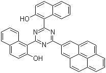 CAS 登录号：20572-37-6, 颜料黄 148, 1,1'-[6-(芘-2-基)-1,3,5-三嗪-2,4-二基]双(2-萘酚)