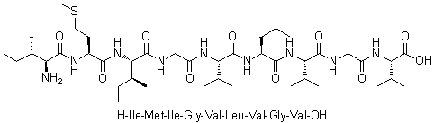 CAS # 205747-96-2, L-Isoleucyl-L-methionyl-L-isoleucylglycyl-L-valyl-L-leucyl-L-valylglycyl-L-valine