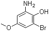 structure of CAS# 206872-01-7, 2-Amino-6-bromo-4-methoxyphenol