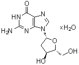 CAS 登录号：207121-55-9, 2'-脱氧鸟苷水合物