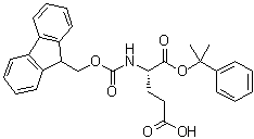 CAS 登录号：207305-97-3, N-[(9H-芴-9-基甲氧基)羰基]-L-谷氨酸 1-(1-甲基-1-苯基乙基)酯