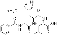 structure of CAS# 207386-83-2, 马尿酰-组氨酰-亮氨酸水合物