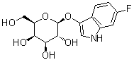 structure of CAS# 207727-11-5, 6-氟-1H-吲哚-3-基 beta-D-吡喃半乳糖苷