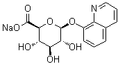 structure of CAS# 207728-71-0, 8-喹啉基 beta-D-吡喃葡糖苷酸单钠盐