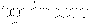 CAS 登录号：2082-79-3, 3-(3,5-二叔丁基-4-羟基苯基)丙酸正十八烷醇酯, 抗氧剂 1076, 抗氧剂 AT76