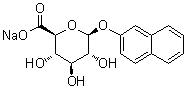 structure of CAS# 20838-64-6, Sodium 2-naphthyl-beta-D-glucopyranosiduronate