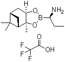 (aR,3aS,4S,6S,7aR)-alpha-Ethylhexahydro-3a,5,5-trimethyl-4,6-methano-1,3,2-benzodioxaborole-2-methanamine trifluoroacetate molecular structure (CAS 208521-43-1)