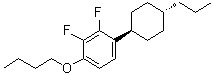 structure of CAS# 208709-55-1, 1-丁氧基-2,3-二氟-4-(反式-4-丙基环己基)苯