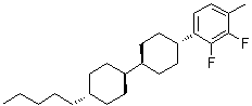 CAS # 208717-25-3, 2,3-Difluoro-1-methyl-4-[(trans,trans)-4'-pentyl[1,1'-bicyclohexyl]-4-yl]benzene