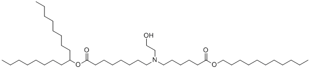 structure of CAS# 2089251-47-6, 1-辛基壬基8-[(2-羟基乙基)[6-氧代-6-(十一烷氧基)己基]氨基]辛酸酯