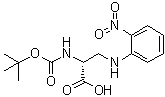 structure of CAS# 209223-32-5, N-[叔丁氧羰基]-3-[(2-硝基苯基)氨基]-D-丙氨酸