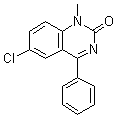 CAS 登录号：20927-53-1, 6-氯-4-苯基-1-甲基-2(1H)-喹唑啉酮