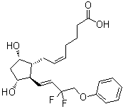 structure of CAS# 209860-88-8, 他氟前列素游离酸