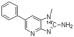 CAS # 210049-12-0, 1-Methyl-6-phenyl-1H-imidazo[4,5-b]pyridin-2-amine-2-<sup>14</sup>C