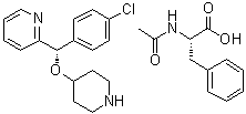 structure of CAS# 210095-66-2, N-乙酰基-L-苯丙氨酸与 2-[(S)-(4-氯苯基)(4-哌啶基氧基)甲基]吡啶的化合物