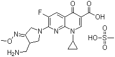 structure of CAS# 210353-53-0, 甲磺酸吉米沙星