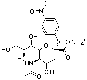 CAS # 210418-02-3, N-Acetyl-2-O-(4-nitrophenyl)-alpha-neuraminic acid monoammonium salt