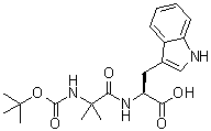 structure of CAS# 210481-85-9, N-[叔丁氧羰基]-2-甲基丙氨酰-L-色氨酸