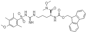 CAS # 210532-73-3, N-[(1S)-4-[[Imino[[(4-methoxy-2,3,6-trimethylphenyl)sulfonyl]amino]methyl]amino]-1-[(methoxymethylamino)carbonyl]butyl]carbamic acid 9H-fluoren-9-ylmethyl ester