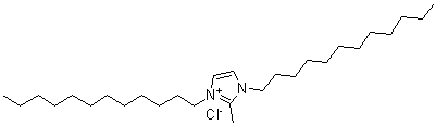 structure of CAS# 21054-71-7, 1,3-二月桂基-2-甲基咪唑鎓氯化物