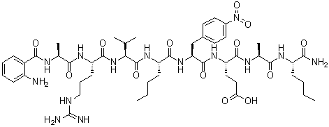 CAS # 210644-48-7, N-(2-Aminobenzoyl)-L-alanyl-L-arginyl-L-valyl-L-norleucyl-4-nitro-L-phenylalanyl-L-alpha-glutamyl-L-alanyl-L-norleucinamide