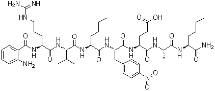 CAS 登录号：210644-49-8, 2-氨基苯甲酰-L-精氨酰-L-缬氨酰-L-正亮氨酰-4-硝基-L-苯丙氨酰-L-alpha-谷氨酰-L-丙氨酰-L-正亮氨酰胺
