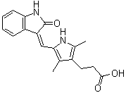 structure of CAS# 210644-62-5, 5-[(Z)-(1,2-二氢-2-氧代-3H-吲哚-3-亚基)甲基]-2,4-二甲基-1H-吡咯-3-丙酸