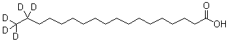 Octadecanoic-17,17,18,18,18-d<sub>5</sub> acid molecular structure (CAS 211443-83-3)