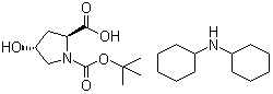 structure of CAS# 21157-12-0, 二环己基铵 (2S,4R)-1-(叔丁氧羰基)-4-羟基吡咯烷-2-羧酸盐