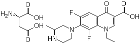 structure of CAS# 211690-33-4, Lomefloxacin aspartate