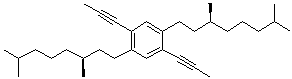 CAS 登录号：211809-70-0, 1,4-二[(3S)-3,7-二甲基辛基]-2,5-二-1-丙炔-1-基苯