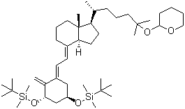 CAS 登录号：211866-07-8, 骨化三醇中间体, [[(1a,3b,5Z,7E)-25-[(四氢-2H-吡喃-2-基)氧基]-9,10-开环胆甾-5,7,10(19)-三烯-1,3-基]双(氧)]双[(1,1-二甲基乙基)二甲基硅烷]