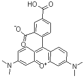 CAS 登录号：212389-93-0, 9-(2,4-二羧基苯基)-3,6-双(二甲基氨基)呫吨内盐